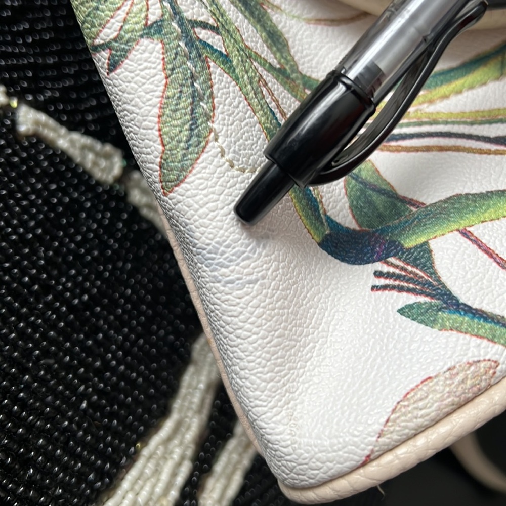 Dana Buchman Botanical/Flower, Double Handle Handbag, crossbody - Picture 13 of 13